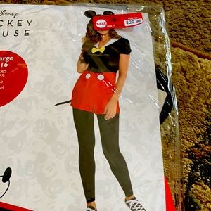 Mickey Mouse Adult Costume/new never worn items still in plastic